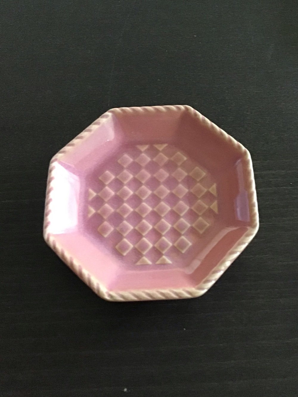 Pink multi use trinket dish